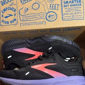 Brooks Black and Red Running Shoes